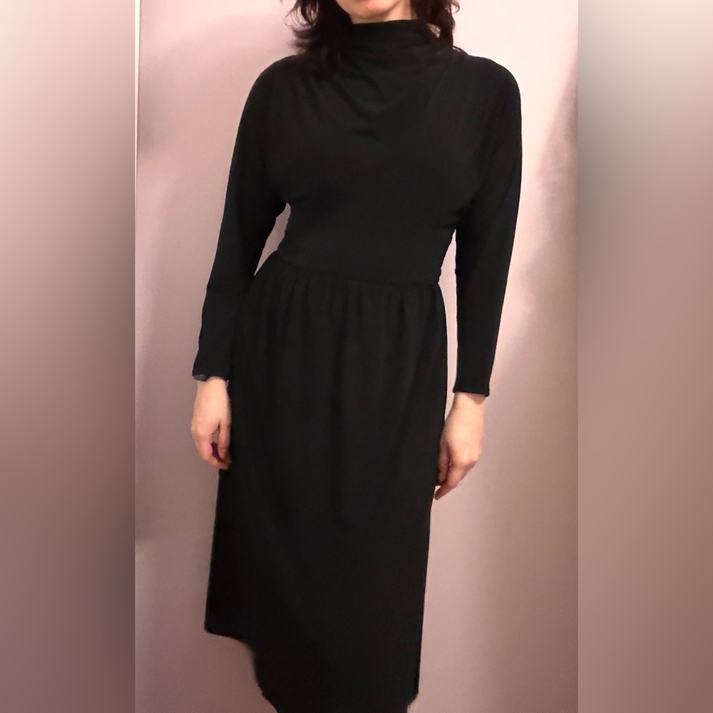 Vintage Ursula of Switzerland Black Long Sleeve Dress